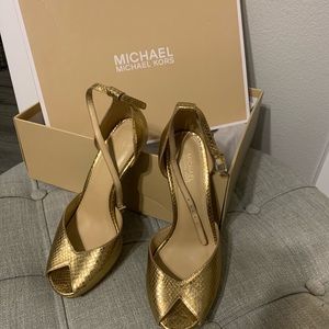 Michael Kors gold shoes